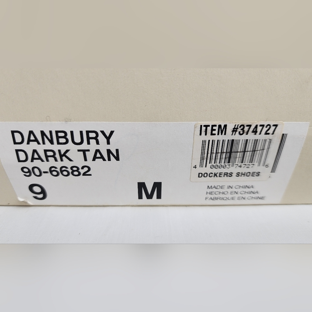 💪 NIB MEN'S DOCKERS DANBURY DARK TAN LEATHER SHOES - SIZE 9M -90-6682 💪 - Picture 11 of 11